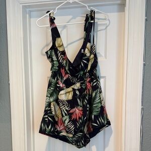 Tropical Print women’s romper